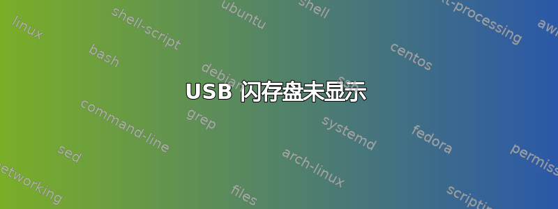 USB 闪存盘未显示