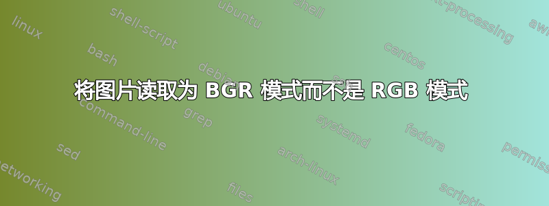 将图片读取为 BGR 模式而不是 RGB 模式