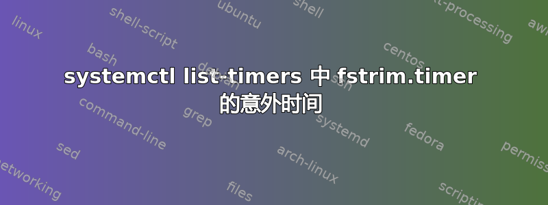 systemctl list-timers 中 fstrim.timer 的意外时间