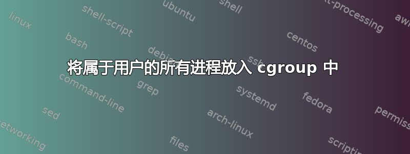 将属于用户的所有进程放入 cgroup 中