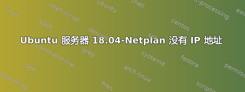 Ubuntu 服务器 18.04-Netplan 没有 IP 地址