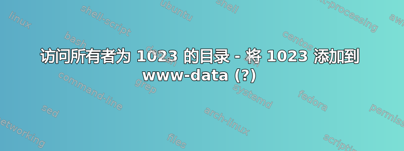 访问所有者为 1023 的目录 - 将 1023 添加到 www-data (?)