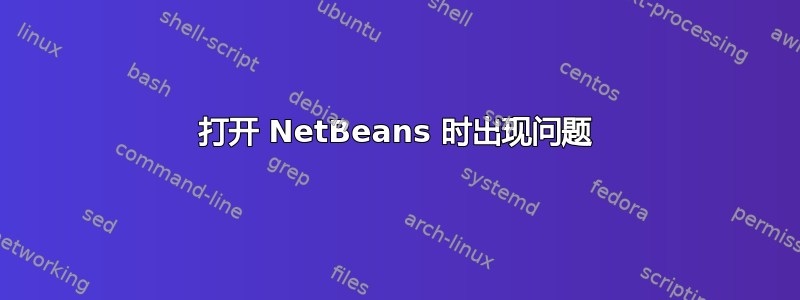 打开 NetBeans 时出现问题