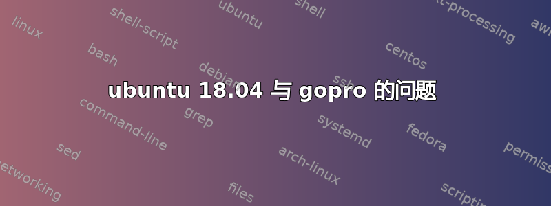 ubuntu 18.04 与 gopro 的问题