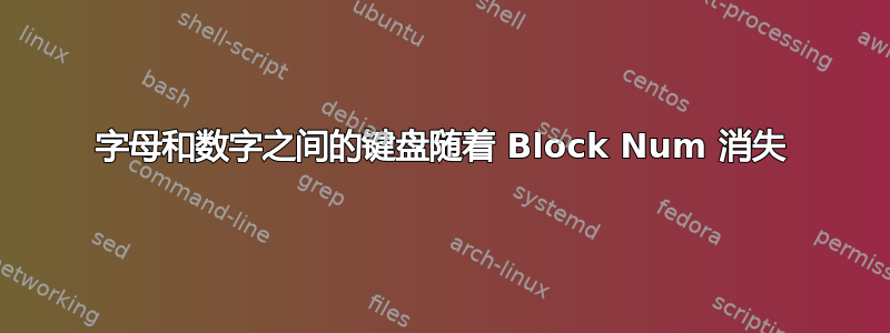 字母和数字之间的键盘随着 Block Num 消失