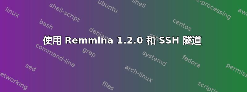 使用 Remmina 1.2.0 和 SSH 隧道