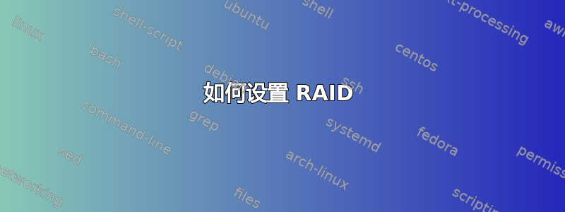 如何设置 RAID