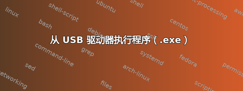 从 USB 驱动器执行程序（.exe）