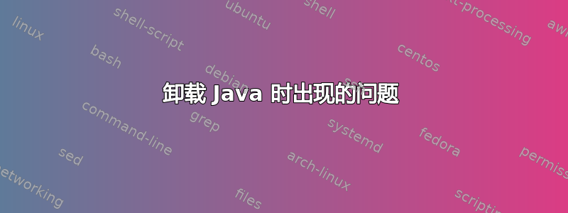 卸载 Java 时出现的问题