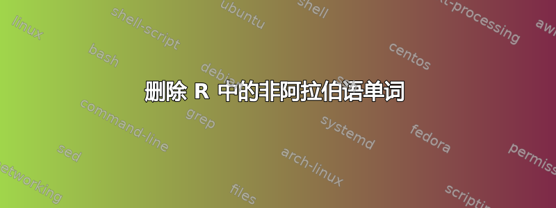 删除 R 中的非阿拉伯语单词