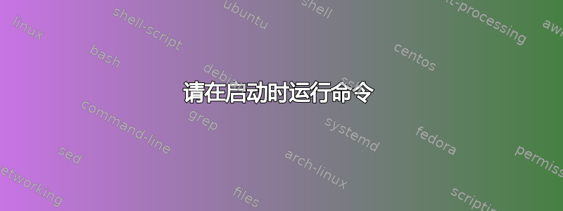 请在启动时运行命令