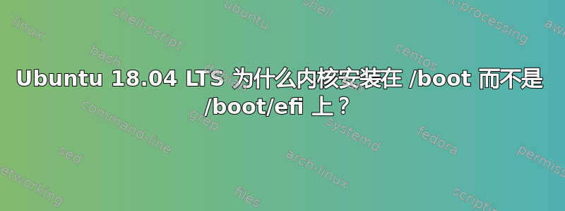 Ubuntu 18.04 LTS 为什么内核安装在 /boot 而不是 /boot/efi 上？