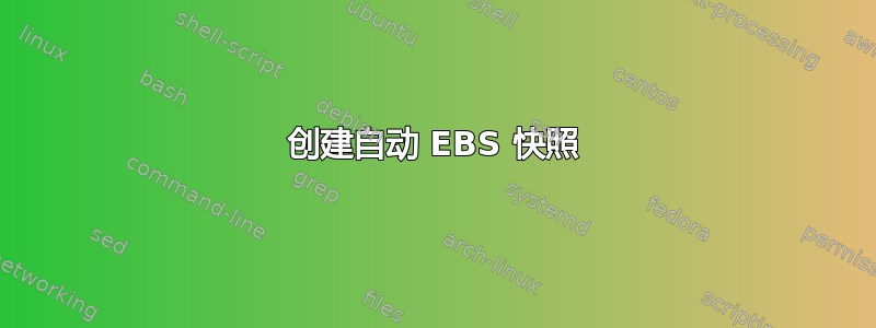 创建自动 EBS 快照