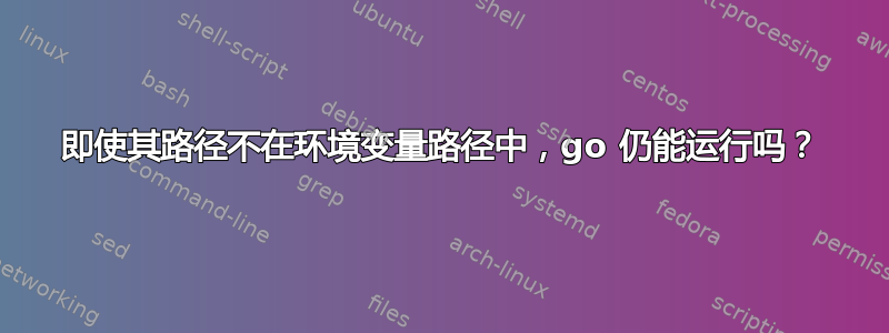 即使其路径不在环境变量路径中，go 仍能运行吗？