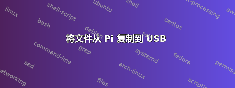 将文件从 Pi 复制到 USB