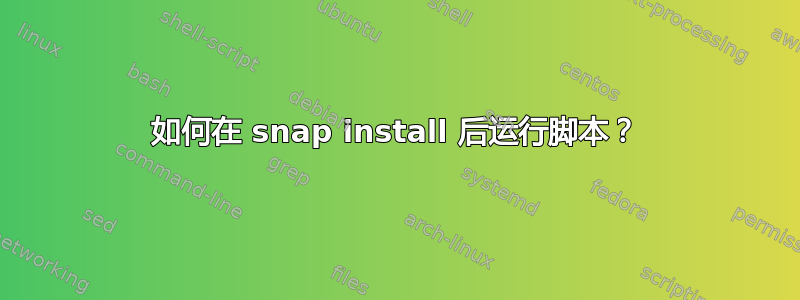 如何在 snap install 后运行脚本？