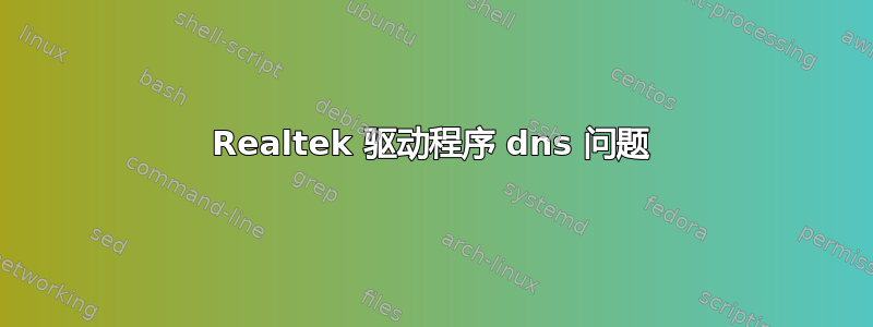 Realtek 驱动程序 dns 问题