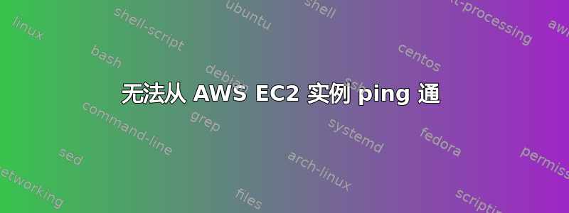 无法从 AWS EC2 实例 ping 通