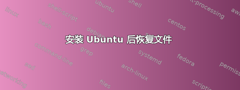 安装 Ubuntu 后恢复文件