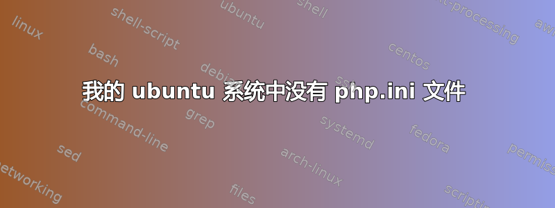 我的 ubuntu 系统中没有 php.ini 文件