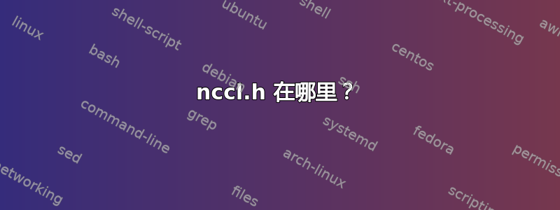 nccl.h 在哪里？