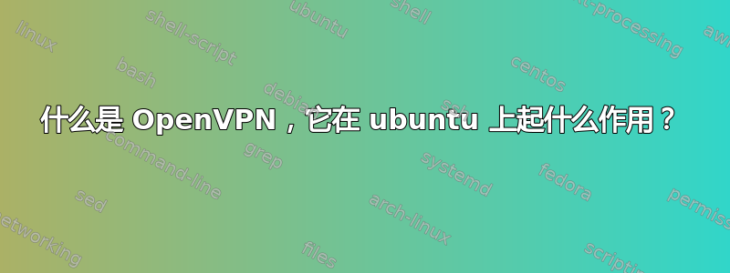 什么是 OpenVPN，它在 ubuntu 上起什么作用？