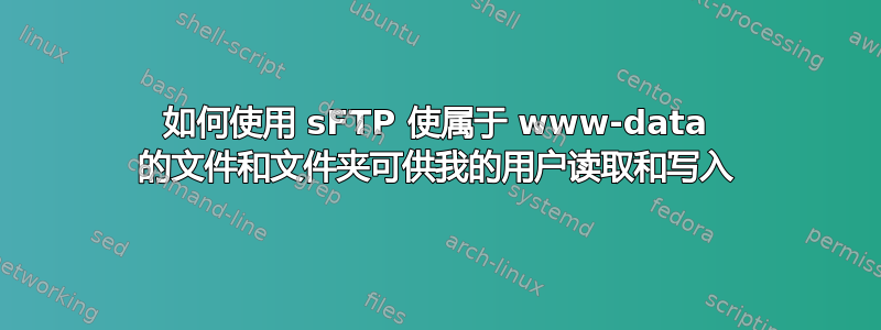 如何使用 sFTP 使属于 www-data 的文件和文件夹可供我的用户读取和写入