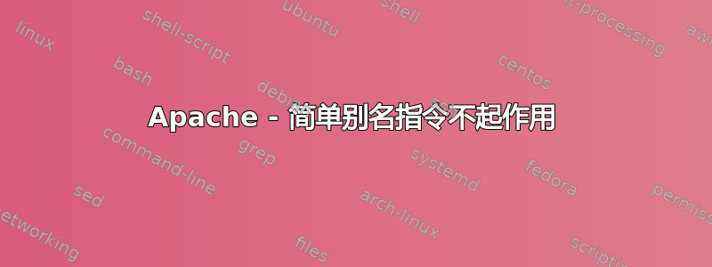 Apache - 简单别名指令不起作用