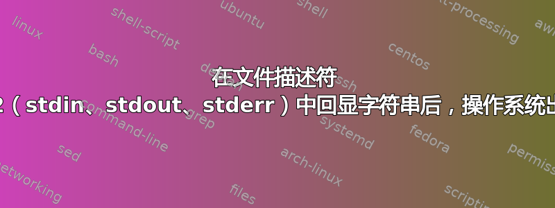 在文件描述符 0、1、2（stdin、stdout、stderr）中回显字符串后，操作系统出现滞后