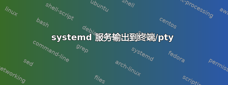 systemd 服务输出到终端/pty