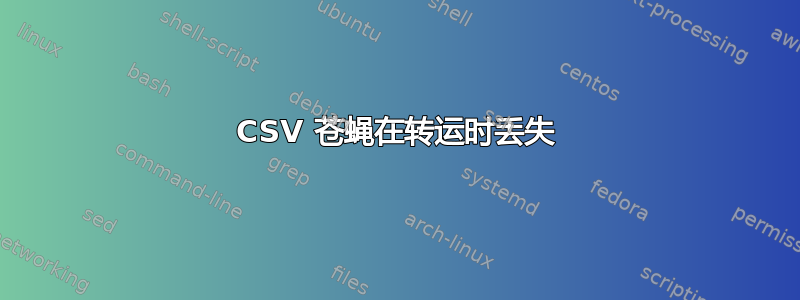 CSV 苍蝇在转运时丢失