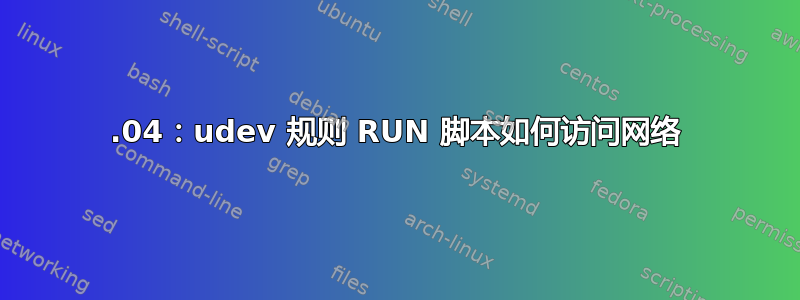 18.04：udev 规则 RUN 脚本如何访问网络