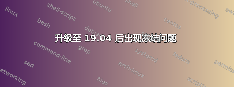 升级至 19.04 后出现冻结问题