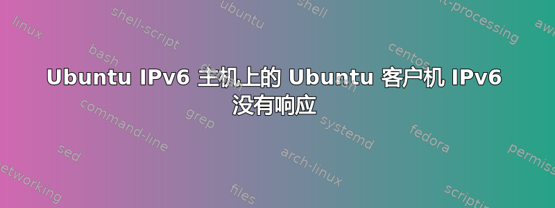 Ubuntu IPv6 主机上的 Ubuntu 客户机 IPv6 没有响应