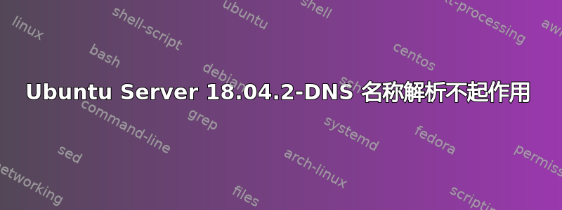 Ubuntu Server 18.04.2-DNS 名称解析不起作用