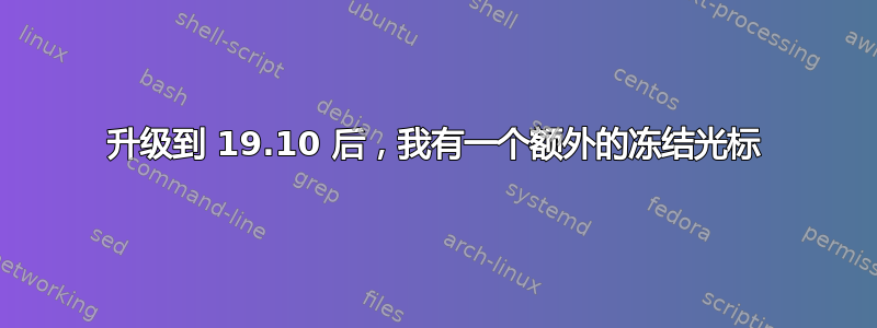 升级到 19.10 后，我有一个额外的冻结光标