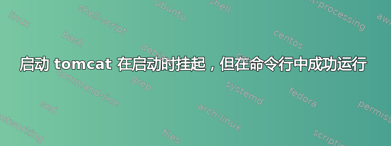 启动 tomcat 在启动时挂起，但在命令行中成功运行