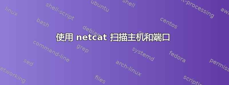 使用 netcat 扫描主机和端口