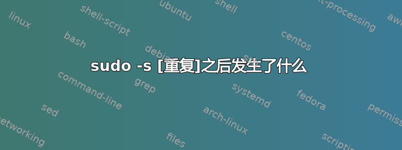 sudo -s [重复]之后发生了什么