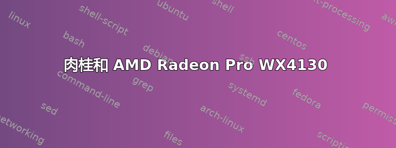 肉桂和 AMD Radeon Pro WX4130