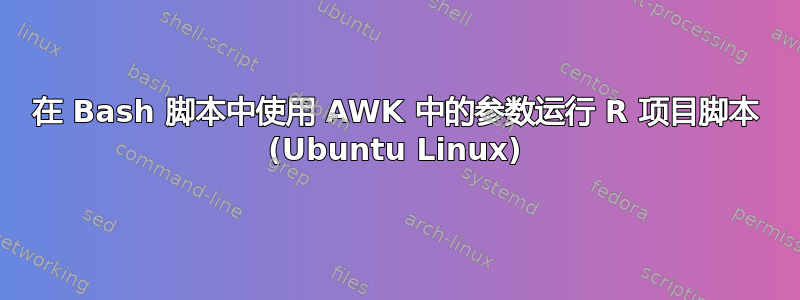 在 Bash 脚本中使用 AWK 中的参数运行 R 项目脚本 (Ubuntu Linux)