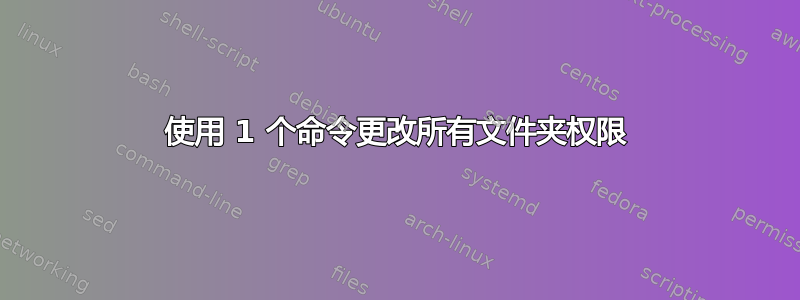 使用 1 个命令更改所有文件夹权限