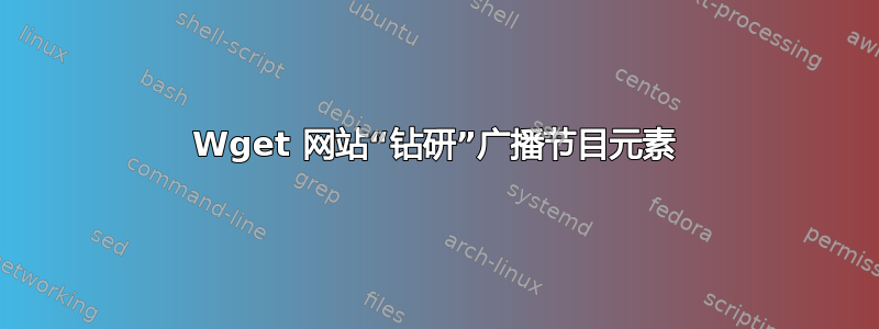 Wget 网站“钻研”广播节目元素