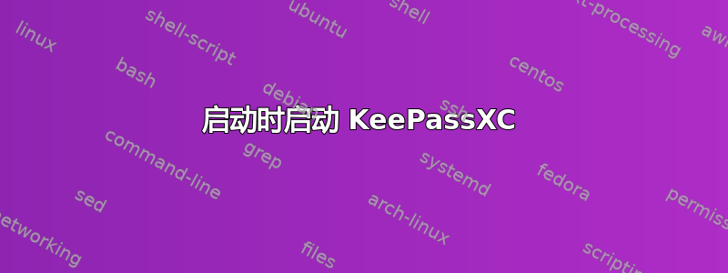 启动时启动 KeePassXC