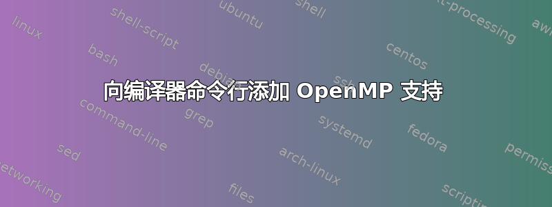 向编译器命令行添加 OpenMP 支持