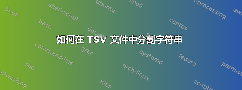 如何在 TSV 文件中分割字符串