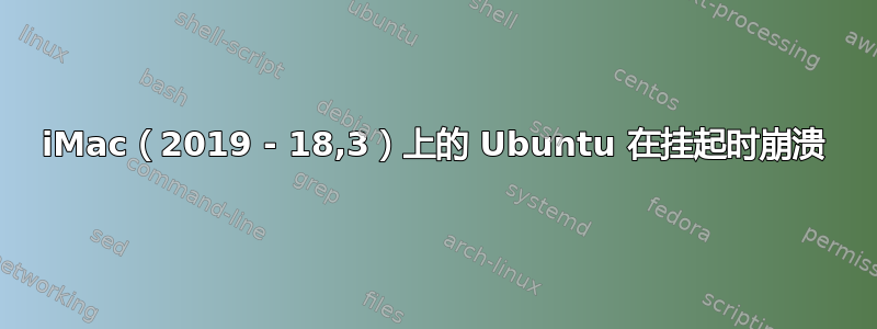 iMac（2019 - 18,3）上的 Ubuntu 在挂起时崩溃