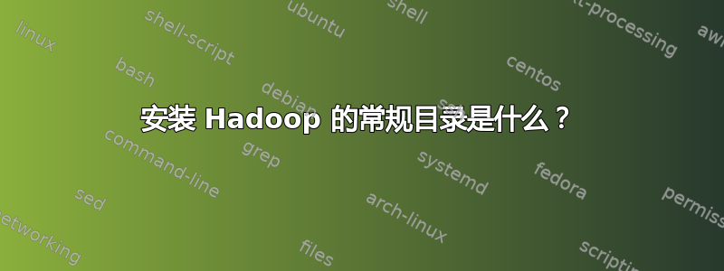 安装 Hadoop 的常规目录是什么？