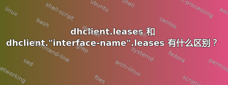 dhclient.leases 和 dhclient."interface-name".leases 有什么区别？