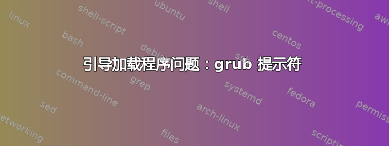 引导加载程序问题：grub 提示符